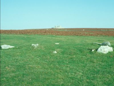 Remains of Bronze Age burial cairn © C J Webster